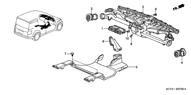 INTERIOR / BUMPER/DUCT for 2003 Honda ELEMENT #1