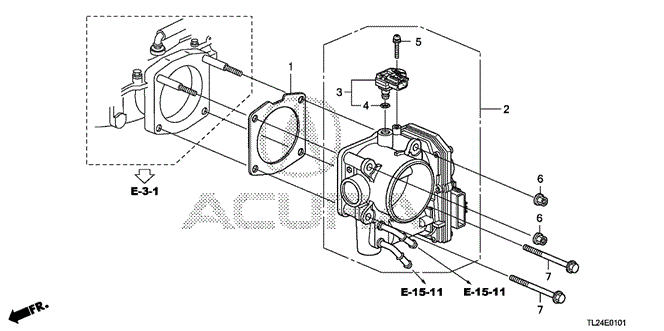 TSX SEDAN THROTTLE BODY (V6)