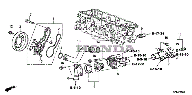 ENGINE/WATER PUMP for 2011 Honda CR-Z #1