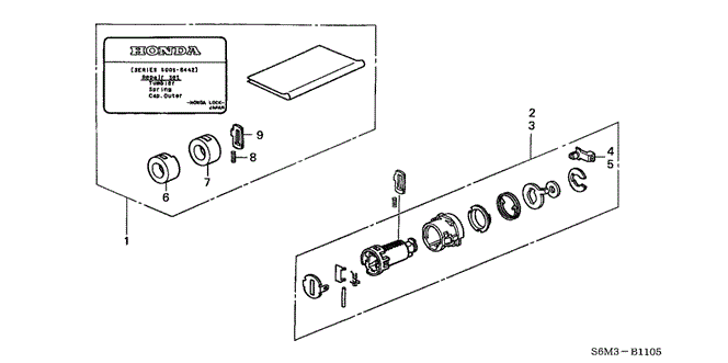 RSX KEY CYLINDER KIT