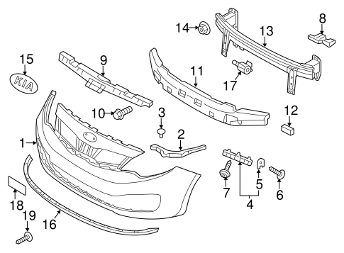 Rio BUMPER & COMPONENTS - FRONT 2