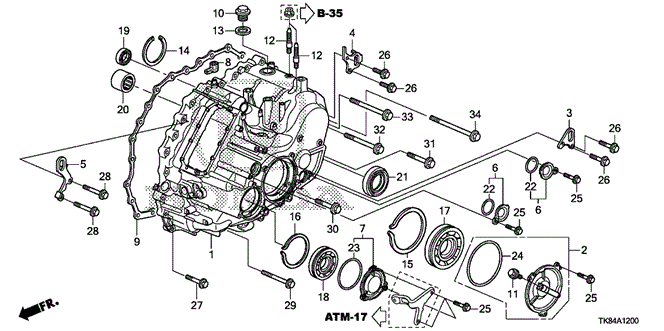 TRANSMISSION - AUTOMATIC/AT TRANSMISSION CASE (6AT) for 2012 Honda ODYSSEY #1