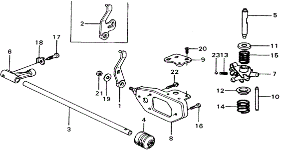 TRANSMISSION - MANUAL/MT SHIFT ARM for 1976 Honda CIVIC HATCHBACK #1