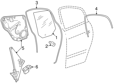 Passat GLASS - REAR DOOR 2
