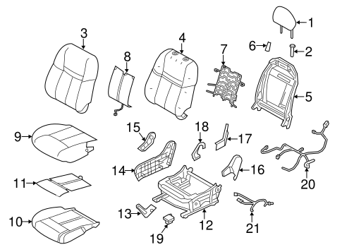 Rogue PASSENGER SEAT COMPONENTS