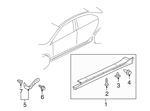 Lancer EXTERIOR TRIM - PILLARS
