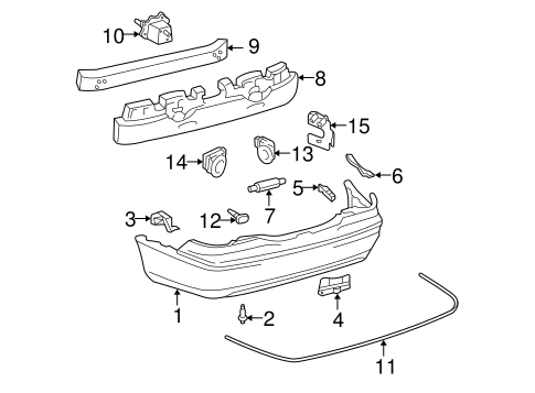 LS430 BUMPER & COMPONENTS - REAR