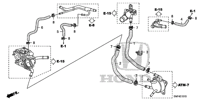 ENGINE/WATER HOSE for 2006 Honda CIVIC NGV #1