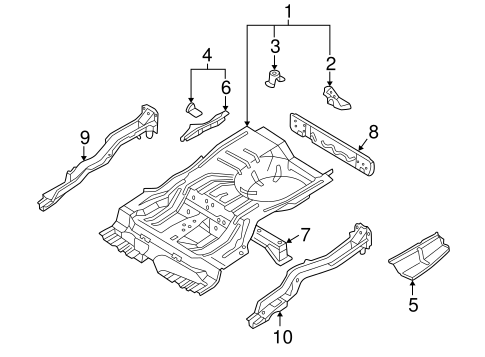626 REAR FLOOR & RAILS