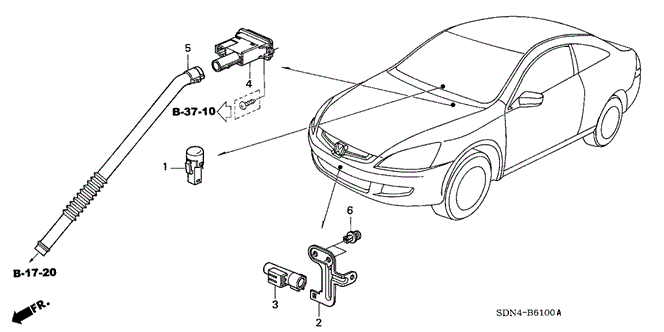 BODY / AIR CONDITIONING/A/C SENSOR for 2003 Honda ACCORD COUPE #1