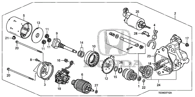 ENGINE/STARTER MOTOR (DENSO) (V6) (AT) for 2009 Honda ACCORD COUPE #1