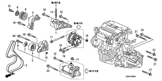 CIVIC SEDAN ENGINE MOUNTING BRACKET (2.0L)