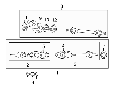 Protege DRIVE AXLES