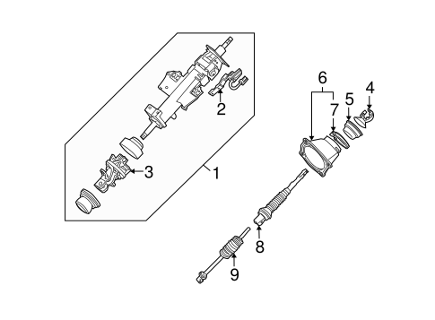QX56 STEERING COLUMN ASSEMBLY