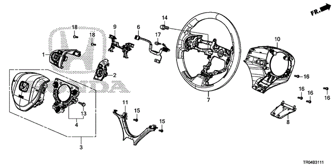 CHASSIS/STEERING WHEEL (SRS) (2) for 2012 Honda CIVIC SEDAN #1