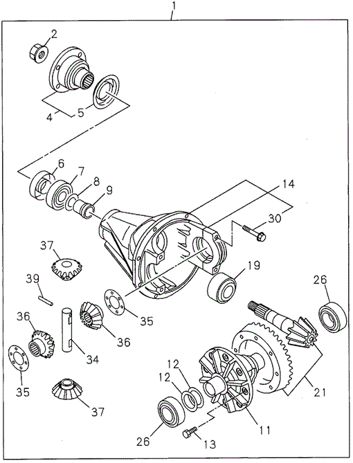 CHASSIS/FRONT FINAL DRIVE (1) for 1994 Honda PASSPORT #1
