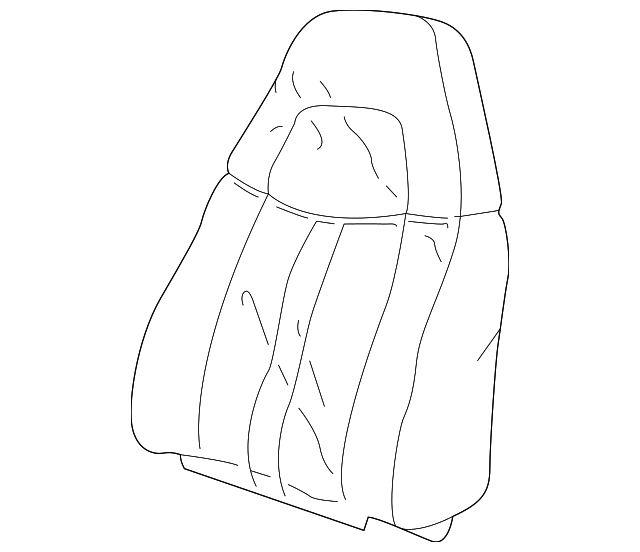 12476665 Деталь SEAT BACK COVER, LEFT