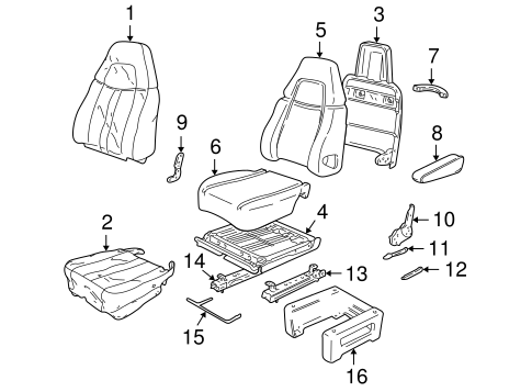 Express 2500 FRONT SEAT COMPONENTS