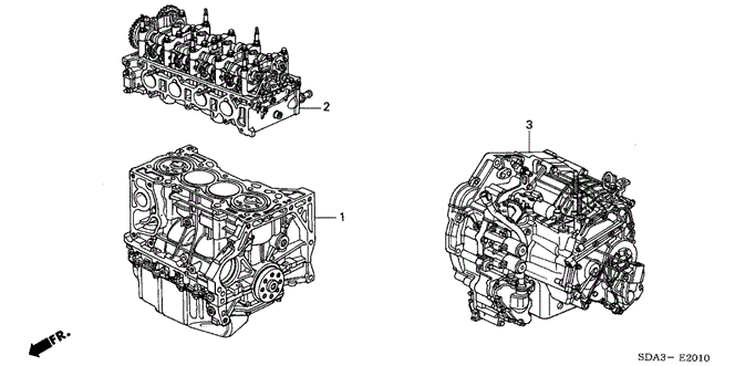 ENGINE/ENGINE ASSY. - TRANSMISSION ASSY. (L4) for 2004 Honda ACCORD SEDAN #1