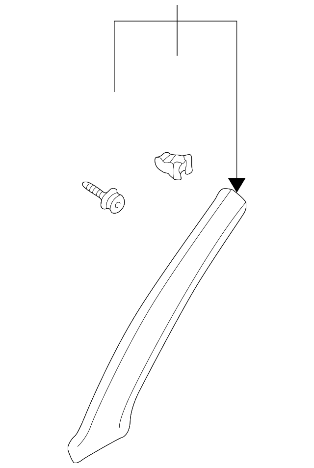 3B0-867-352-J-3U5 Деталь WINDSHIELD PILLAR TRIM, RIGHT