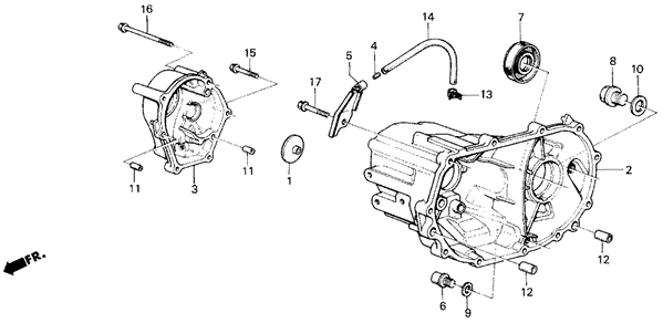 TRANSMISSION - MANUAL/MT TRANSMISSION HOUSING for 1986 Honda CIVIC SEDAN #1