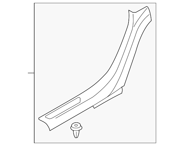 4H4-864-607-6PS Деталь LOWER QTR TRIM, LEFT