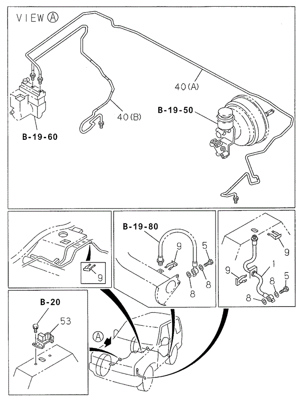 CHASSIS/BRAKE LINE (FR.) for 1998 Acura SLX #1