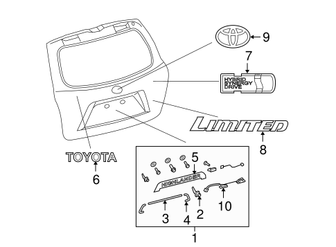 Highlander EXTERIOR TRIM - LIFT GATE