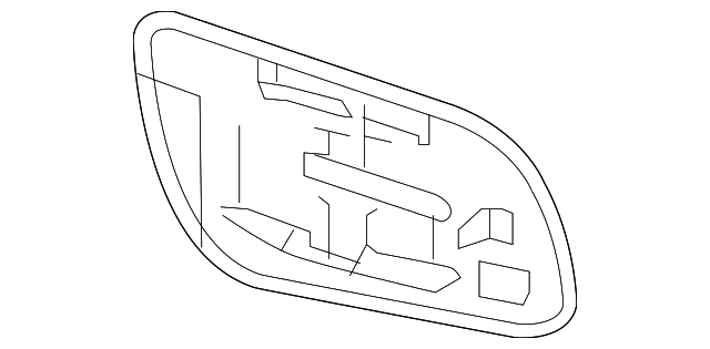 7632A635 Деталь MIRROR GLASS, LEFT