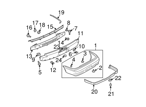 Lancer BUMPER & COMPONENTS - REAR