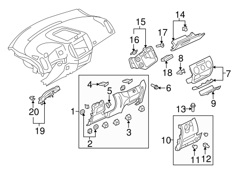 Tiguan INSTRUMENT PANEL COMPONENTS