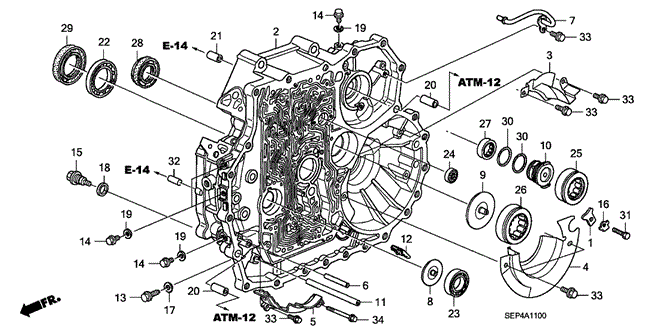 TL AT TORQUE CONVERTER CASE ('07)