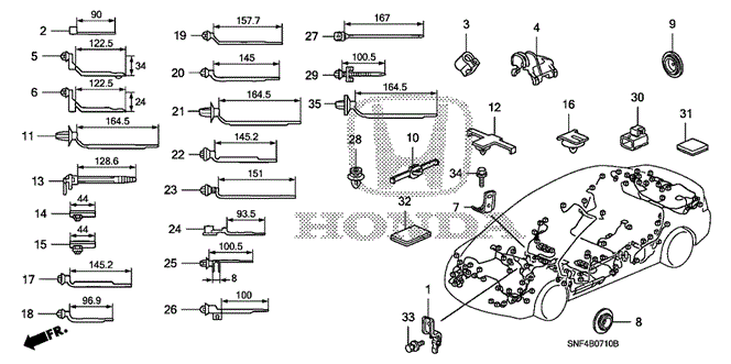 ELECTRICAL / EXHAUST / HEATER / FUEL/HARNESS BAND - BRACKET for 2007 Honda CIVIC NGV #1