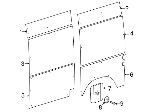 Sprinter 2500 INTERIOR TRIM - SIDE PANEL 7