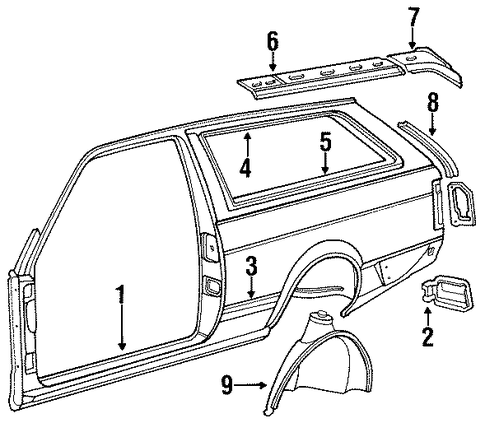Fox EXTERIOR TRIM - QUARTER PANEL 2