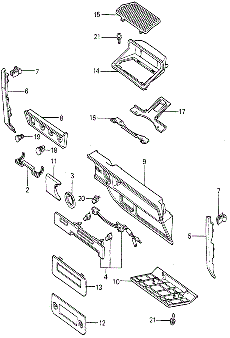 INTERIOR / BUMPER/INSTRUMENT GARNISH for 1979 Honda ACCORD HATCHBACK #1