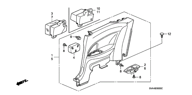 INTERIOR / BUMPER/SIDE LINING for 2006 Honda CIVIC COUPE #1