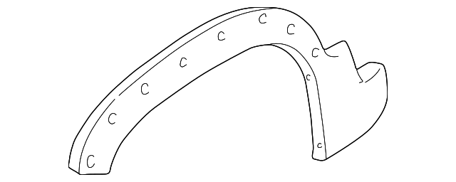 YL8Z-16038-BAB Деталь LOWER MOLDING, RIGHT