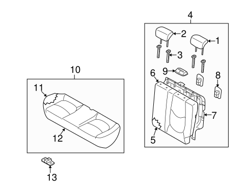 Soul REAR SEAT COMPONENTS