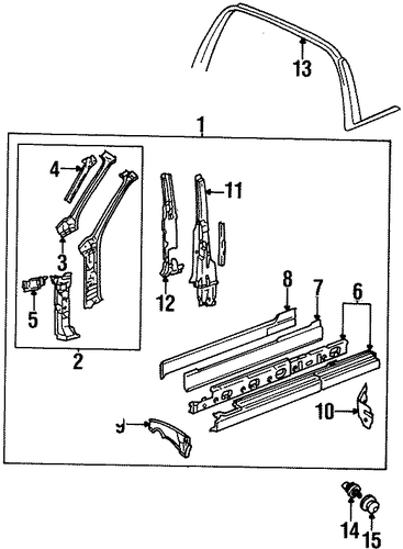 Cabrio HINGE PILLAR