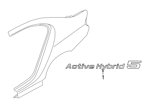 ActiveHybrid 5 EXTERIOR TRIM - QUARTER PANEL