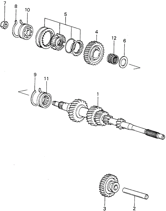 TRANSMISSION - MANUAL/5MT MAINSHAFT - MAINSHAFT GEARS (2) for 1981 Honda CIVIC HATCHBACK #1