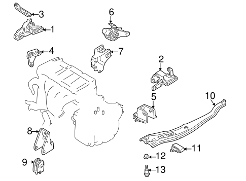 Protege ENGINE & TRANS MOUNTING