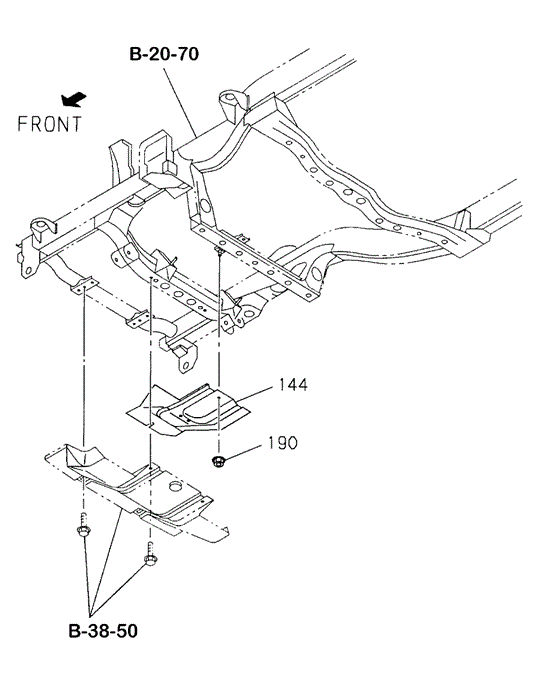 CHASSIS/DRIVESHAFT PROTECTOR for 2000 Honda PASSPORT #1
