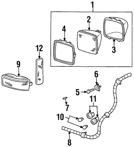 C2500 HEADLAMP COMPONENTS 2