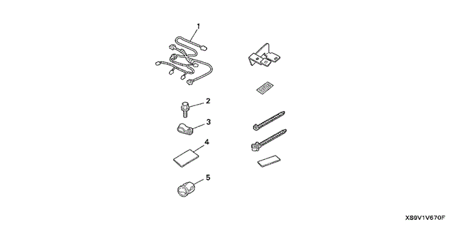 ACCESSORIES/BACK-UP SENSOR ATTACHMENT (1) for 2003 Honda PILOT #1