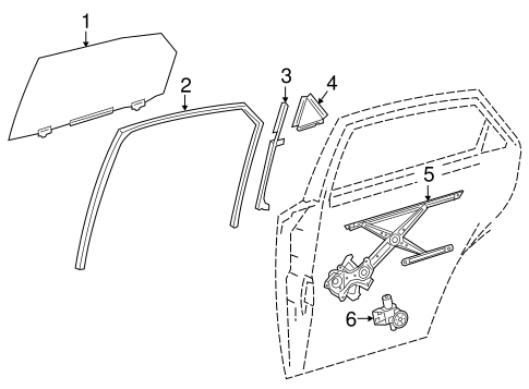 NX200t GLASS - REAR DOOR