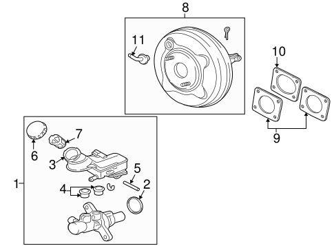 Lancer MASTER CYLINDER - COMPONENTS ON DASH PANEL