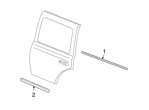 Aspen EXTERIOR TRIM - REAR DOOR