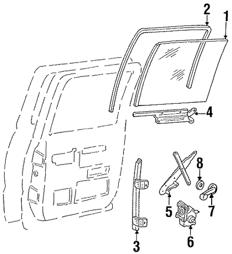 C2500 GLASS - REAR DOOR